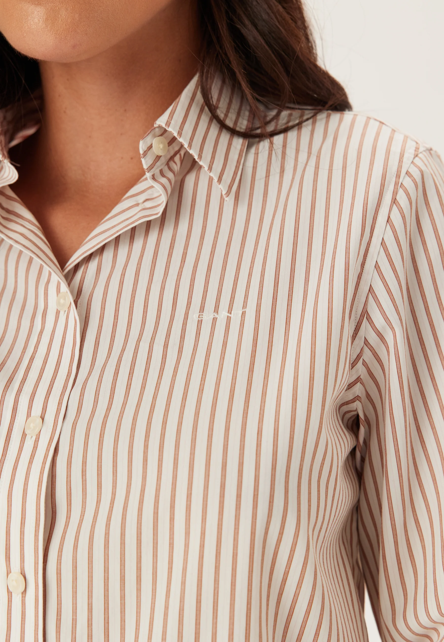 Reg Classic Poplin Striped Shirt - Image 4