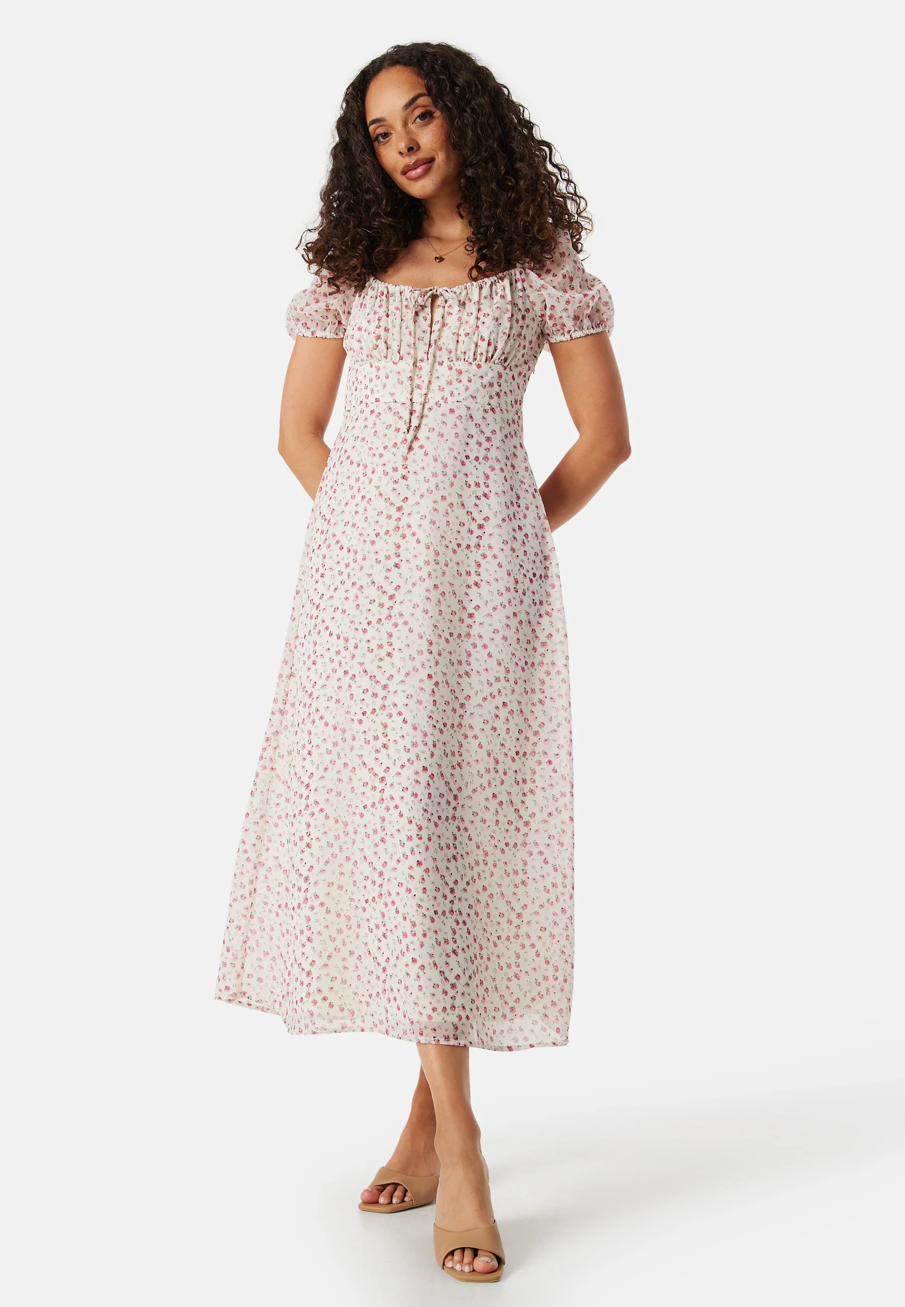 Ruched Bustier Midi Dress - Image 2