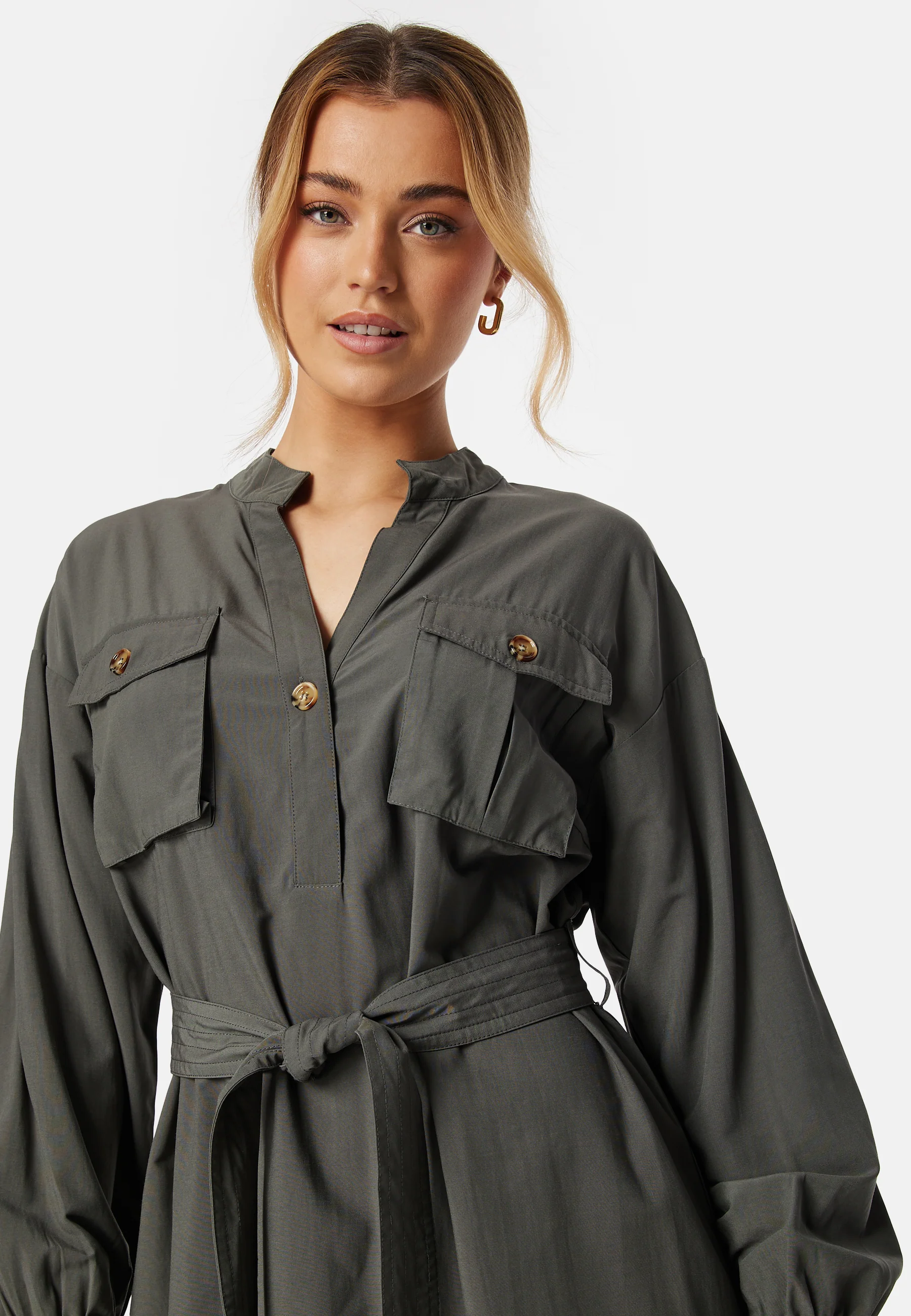 Shaima Cargo Shirt Dress - Image 3