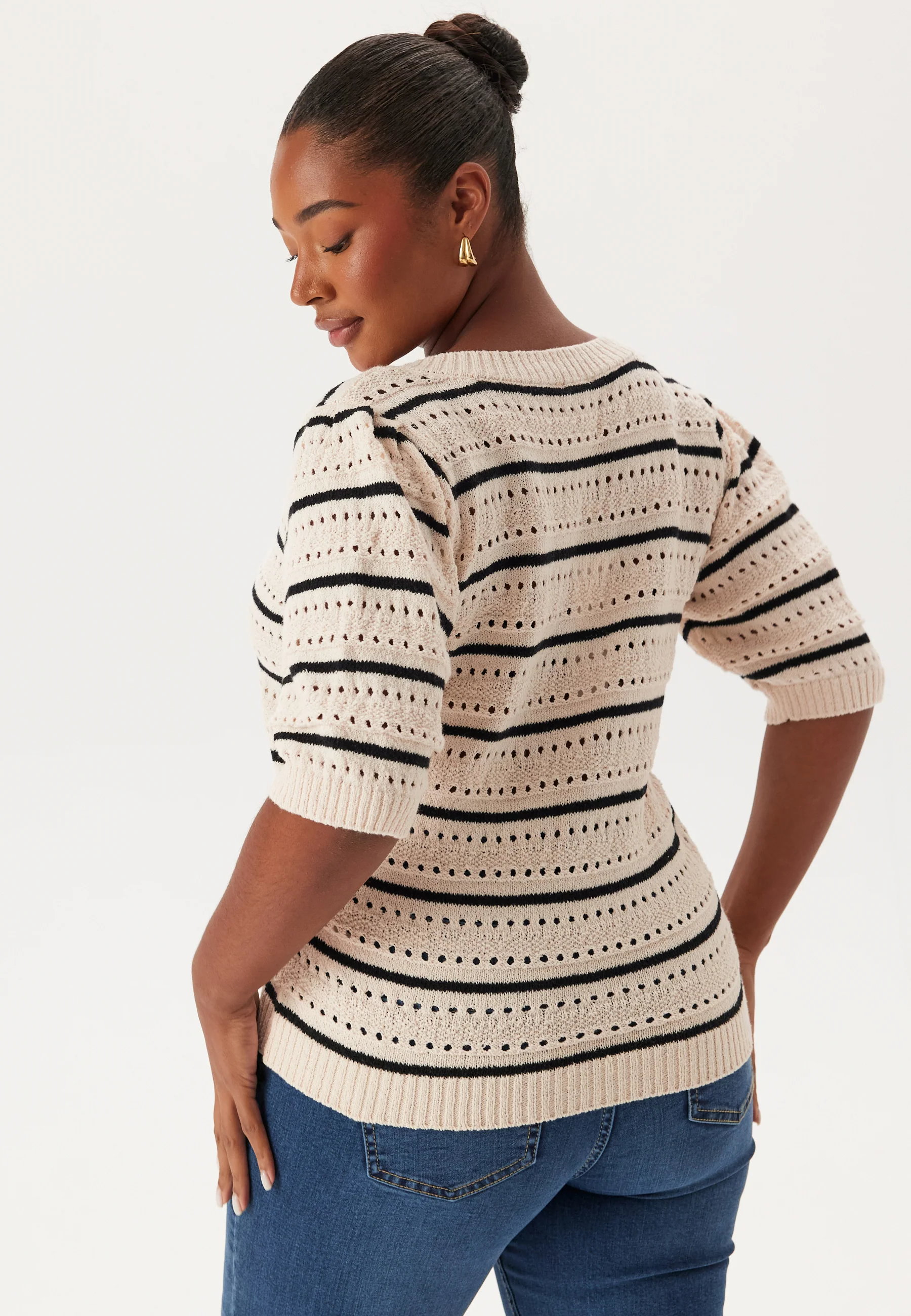 Short Sleeve Knit Sweater - Image 7