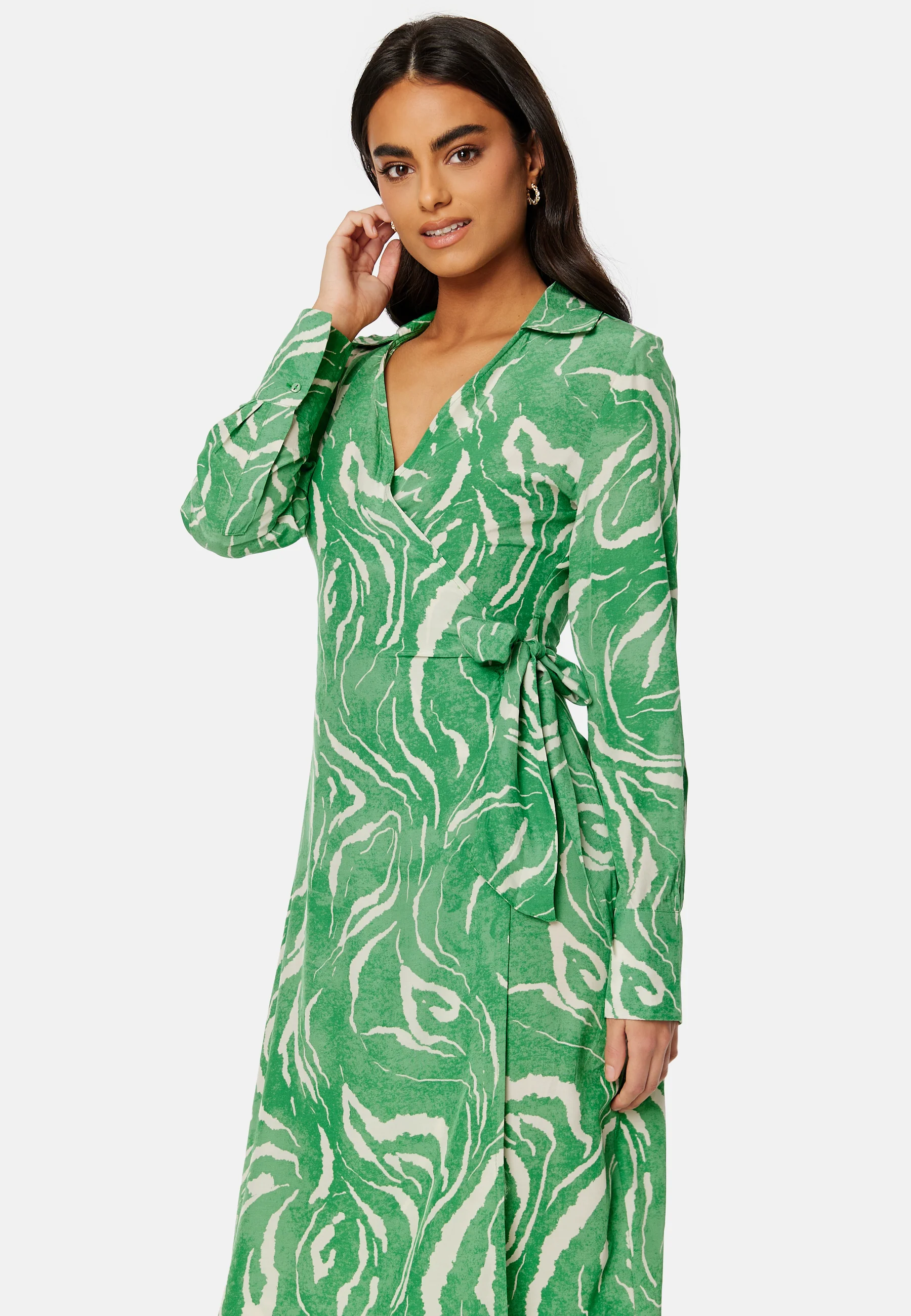 Sirene LS Midi Wrap Dress - Image 3