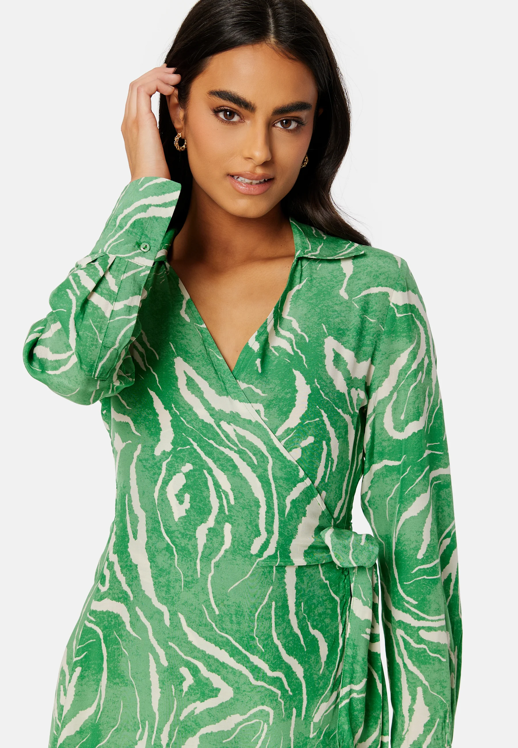 Sirene LS Midi Wrap Dress - Image 4