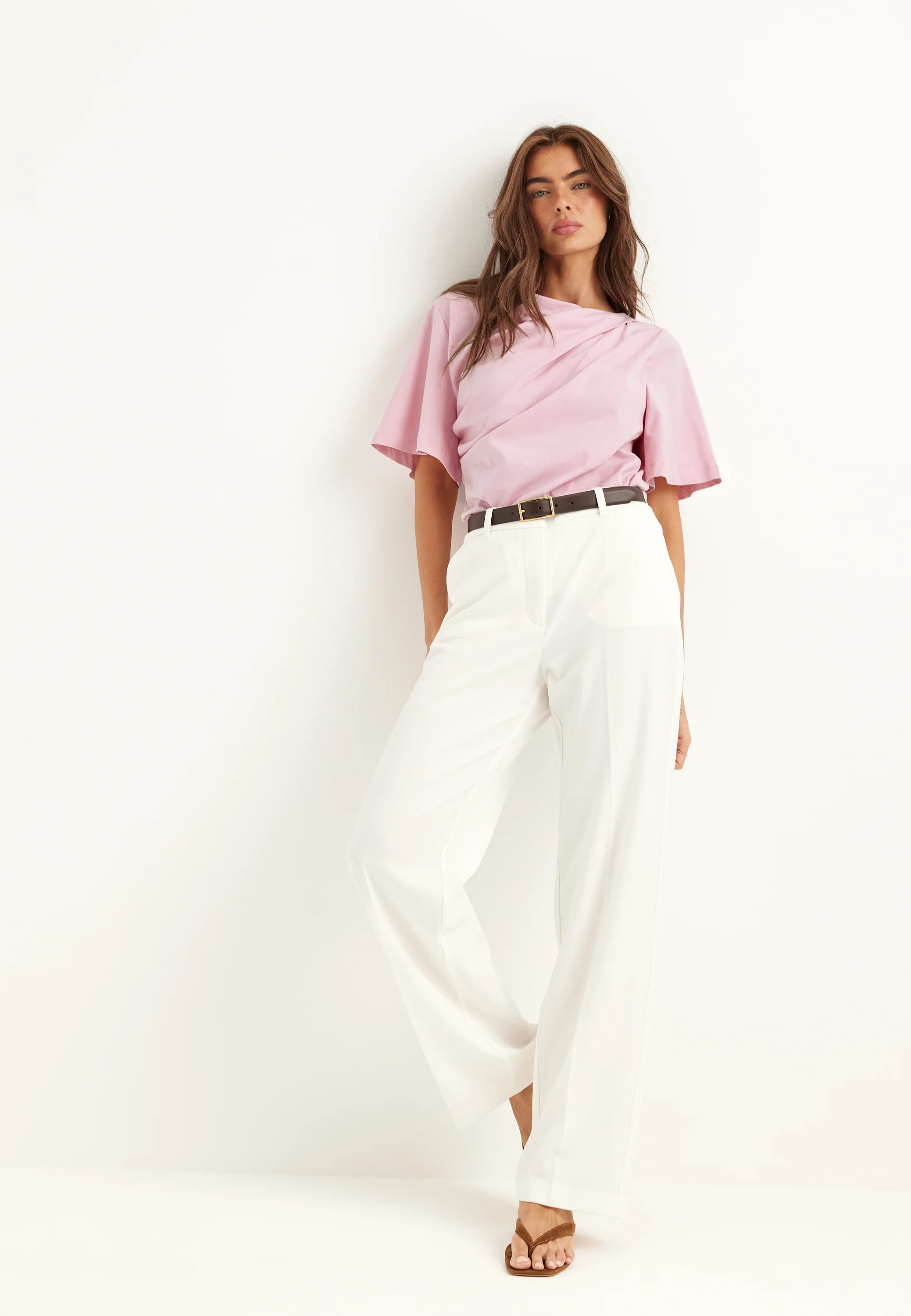 Slfoline Light Ss Draped Neck - Image 4
