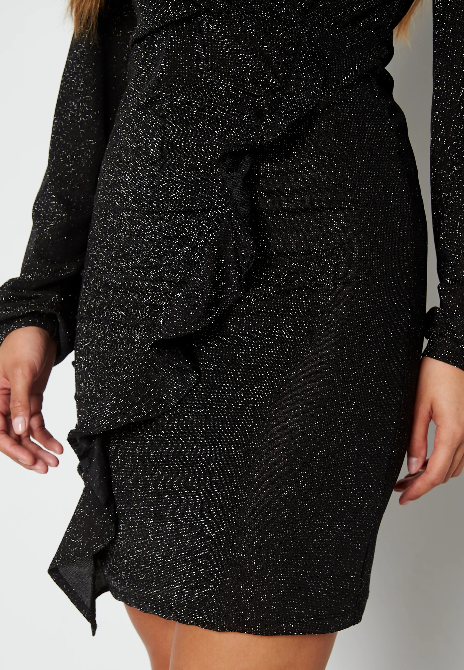 Sparkle L/S V-Neck Dress - Image 4