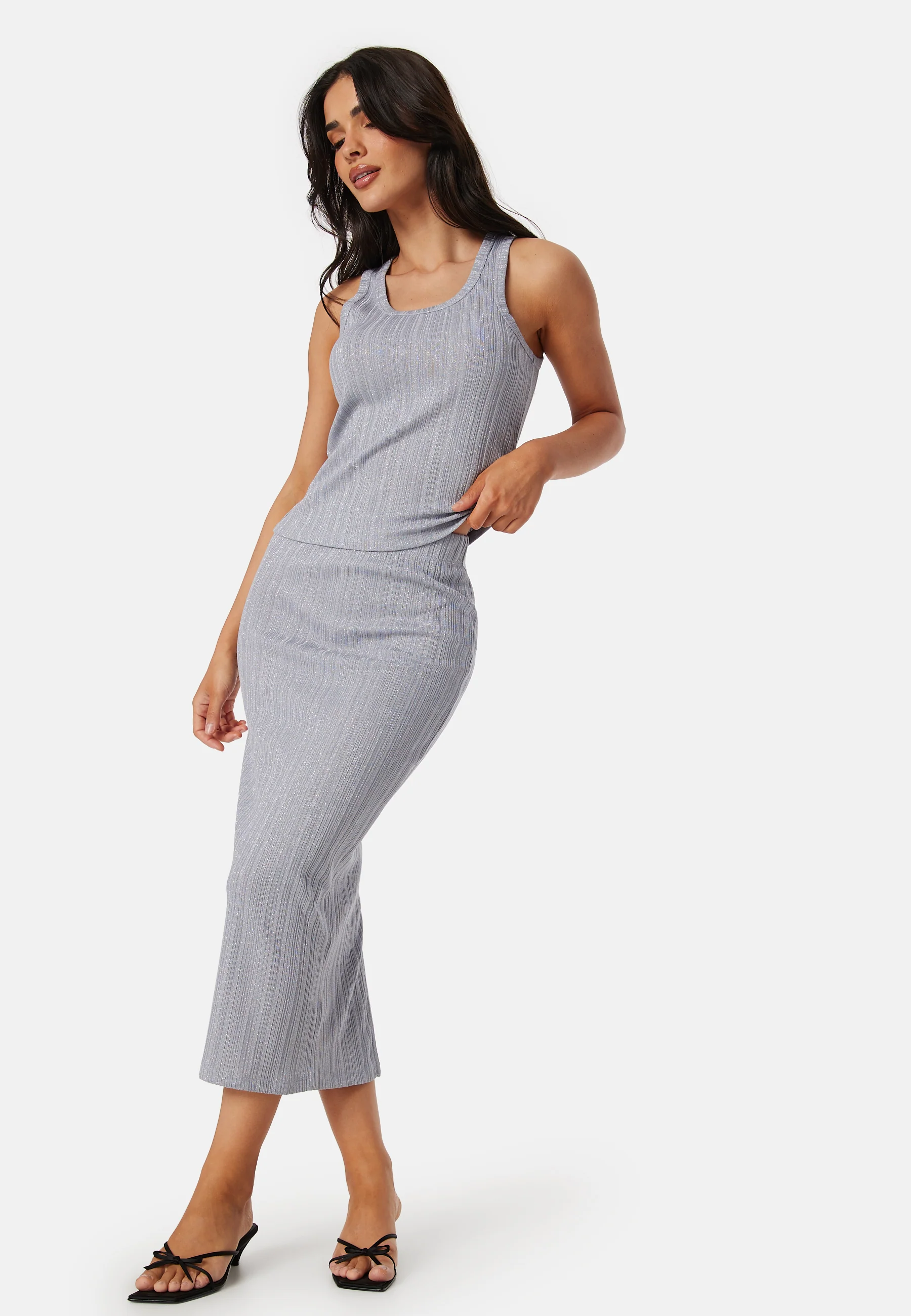 Sparkling Rib Midi Skirt - Image 3