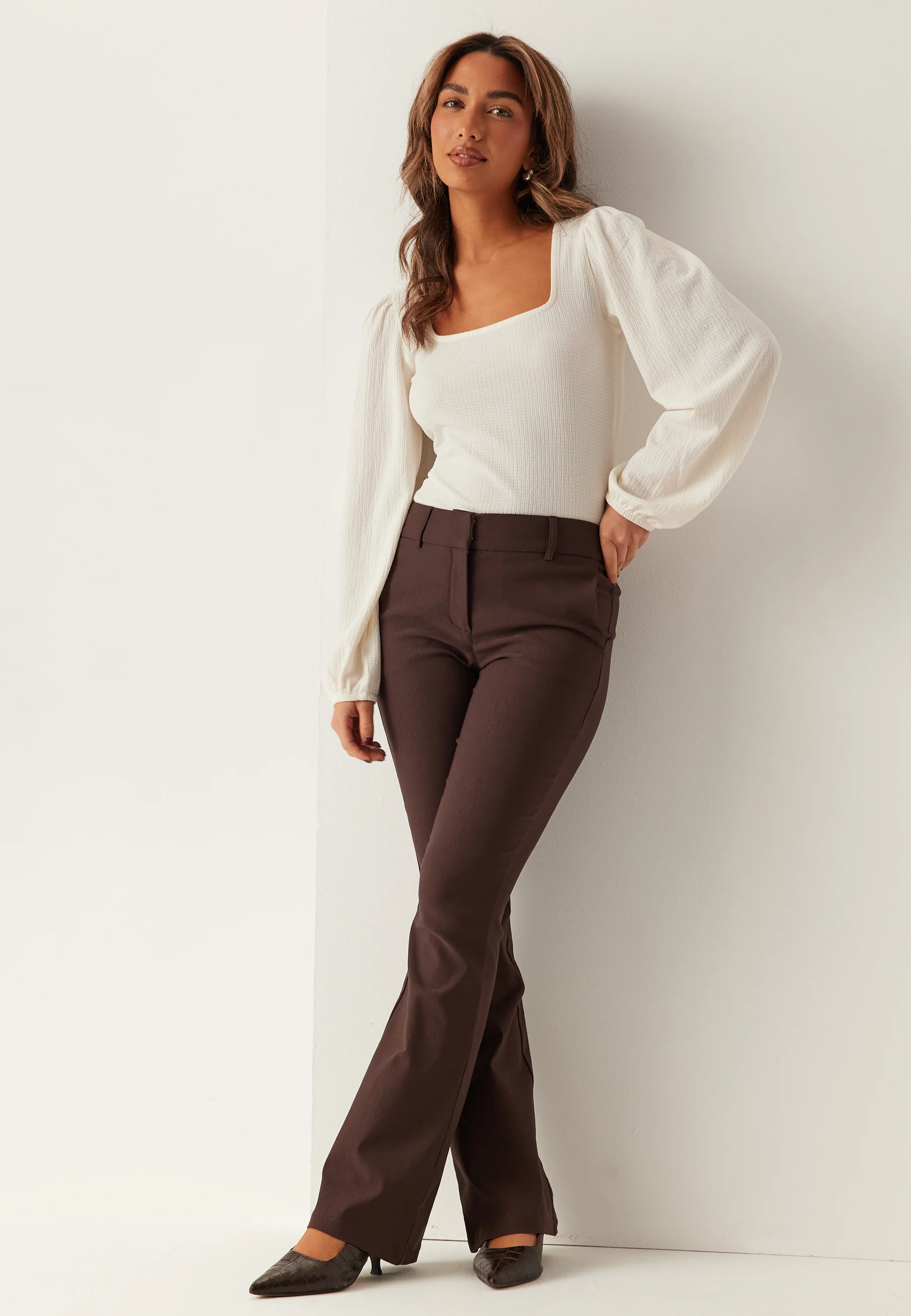 Square Neck Balloon Sleeve Top - Image 3