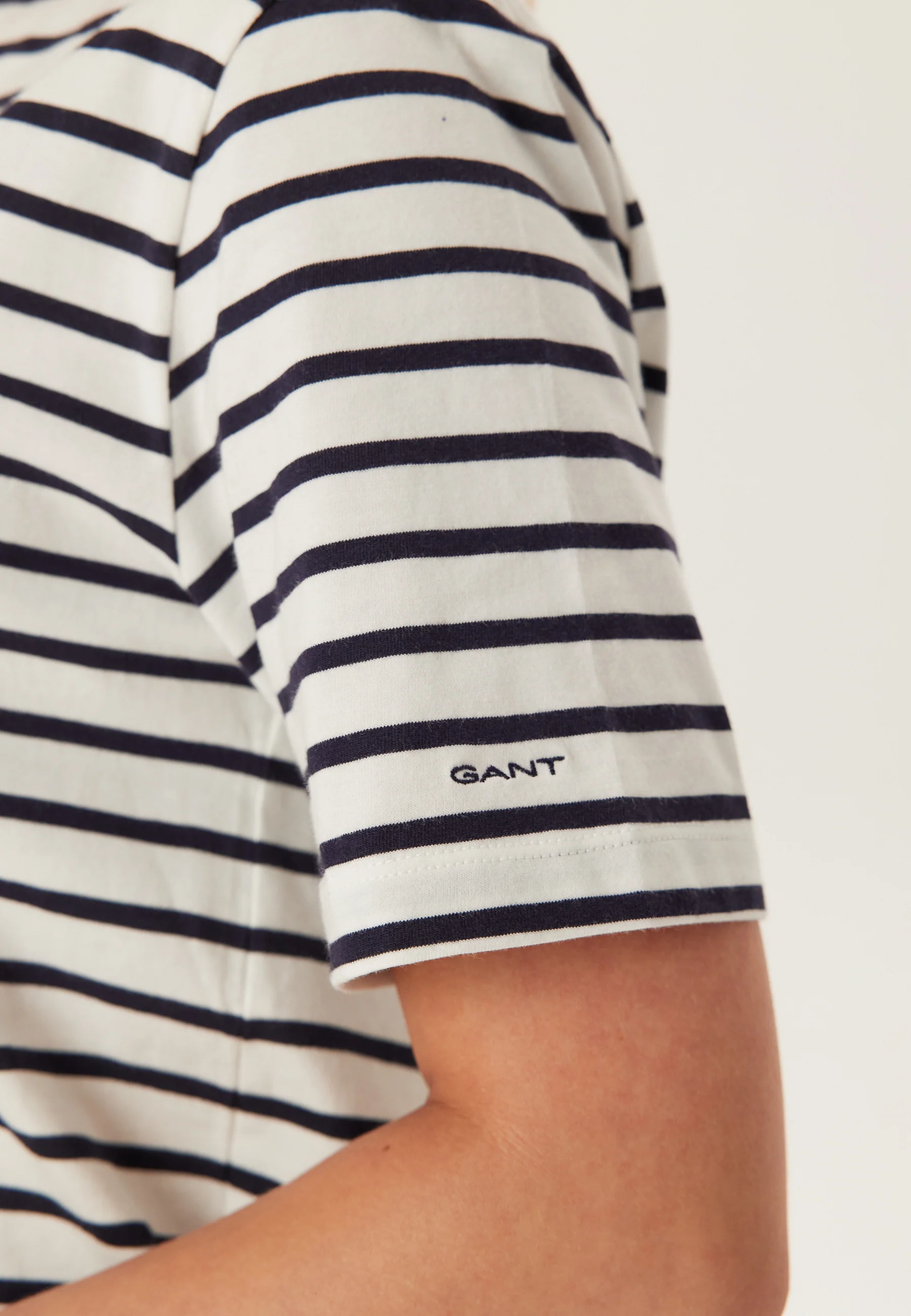 Stripe Boatneck  ss T-shirt - Image 3