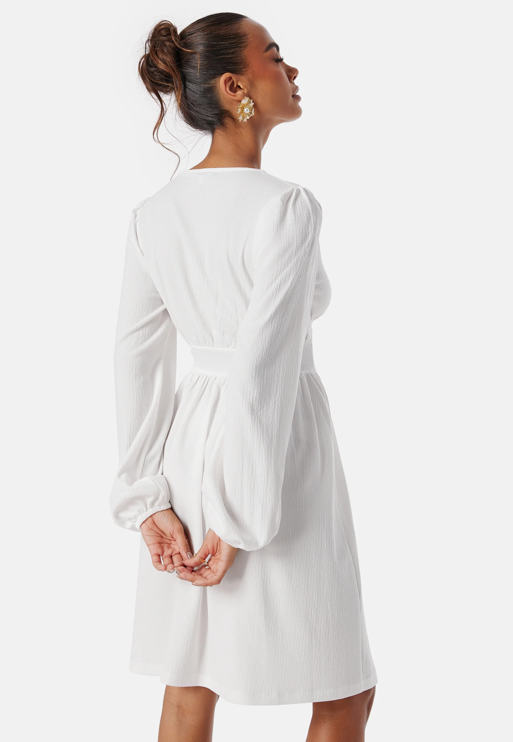 Structure Button Short Dress - Image 4