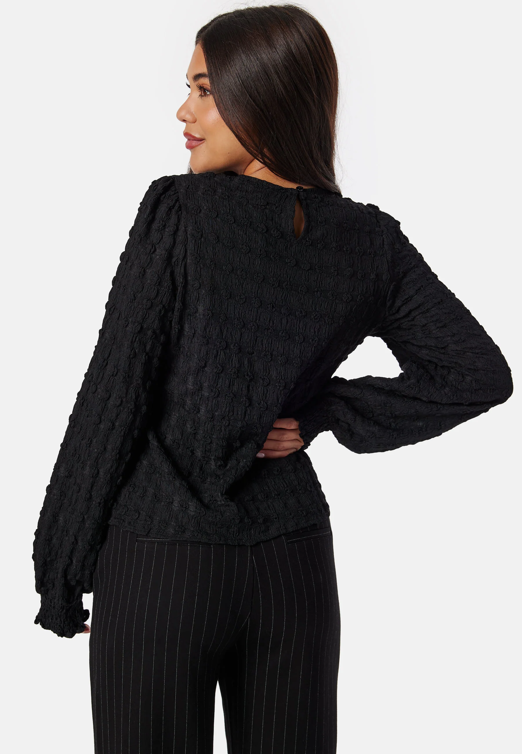 Structure Puff Sleeve Top - Image 2