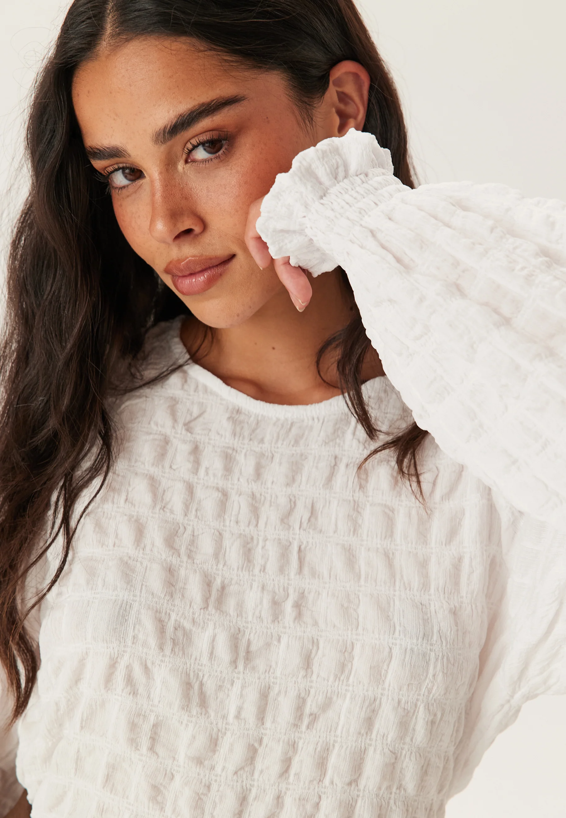 Structure Puff Sleeve Top - Image 5