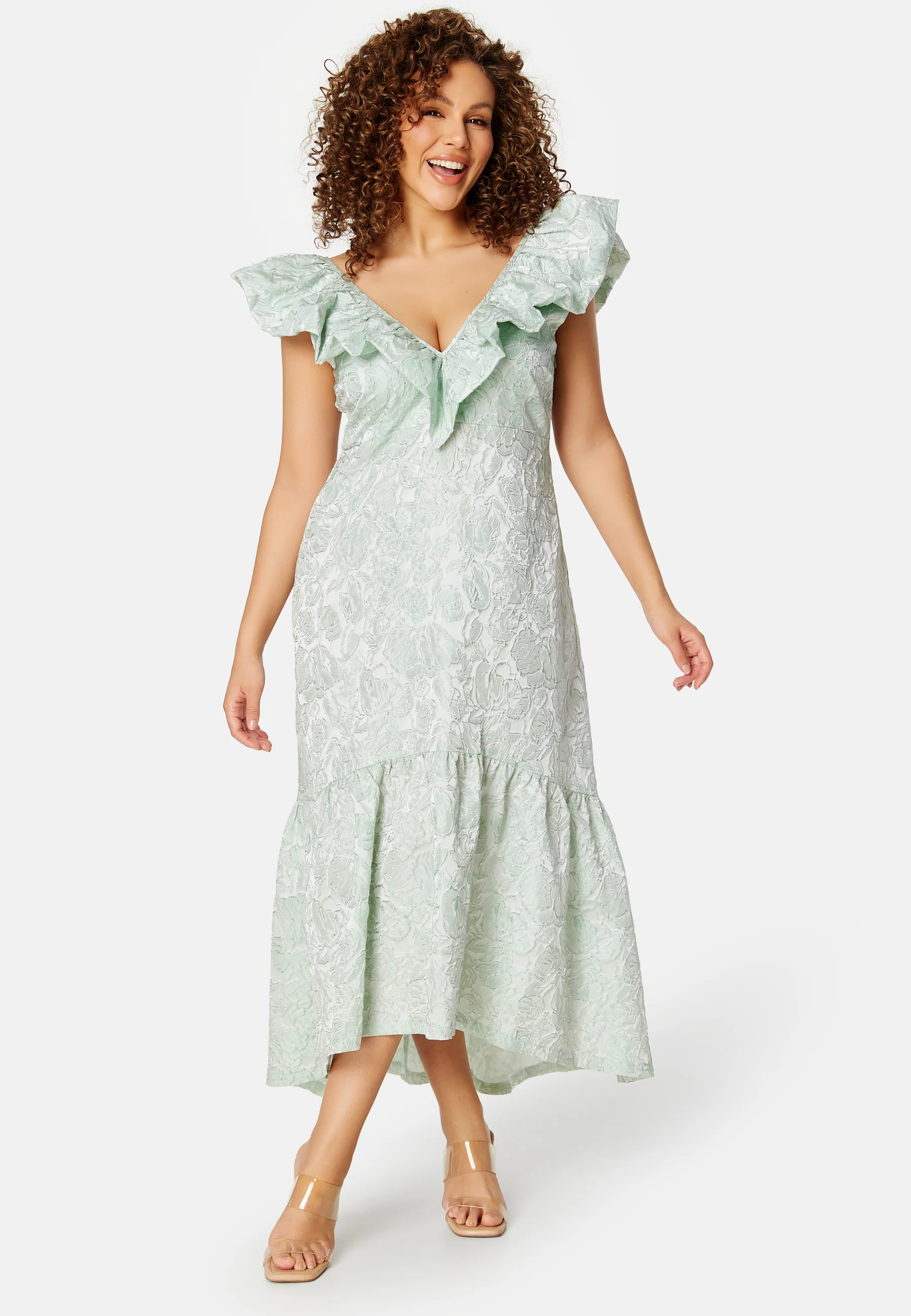 Summer Luxe Flounce Midi Dress - Image 8