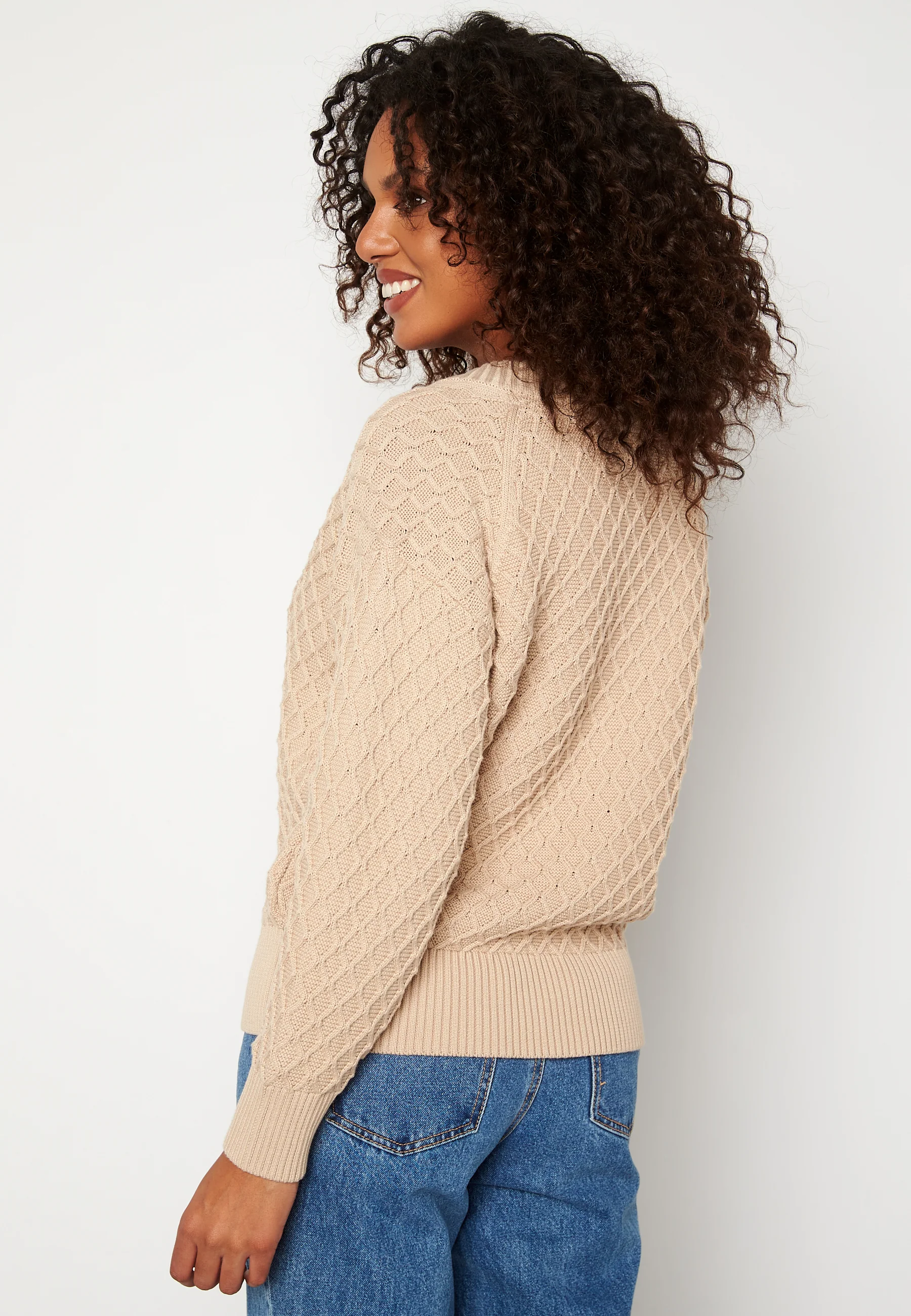 Texture Cotton V-Neck - Image 3