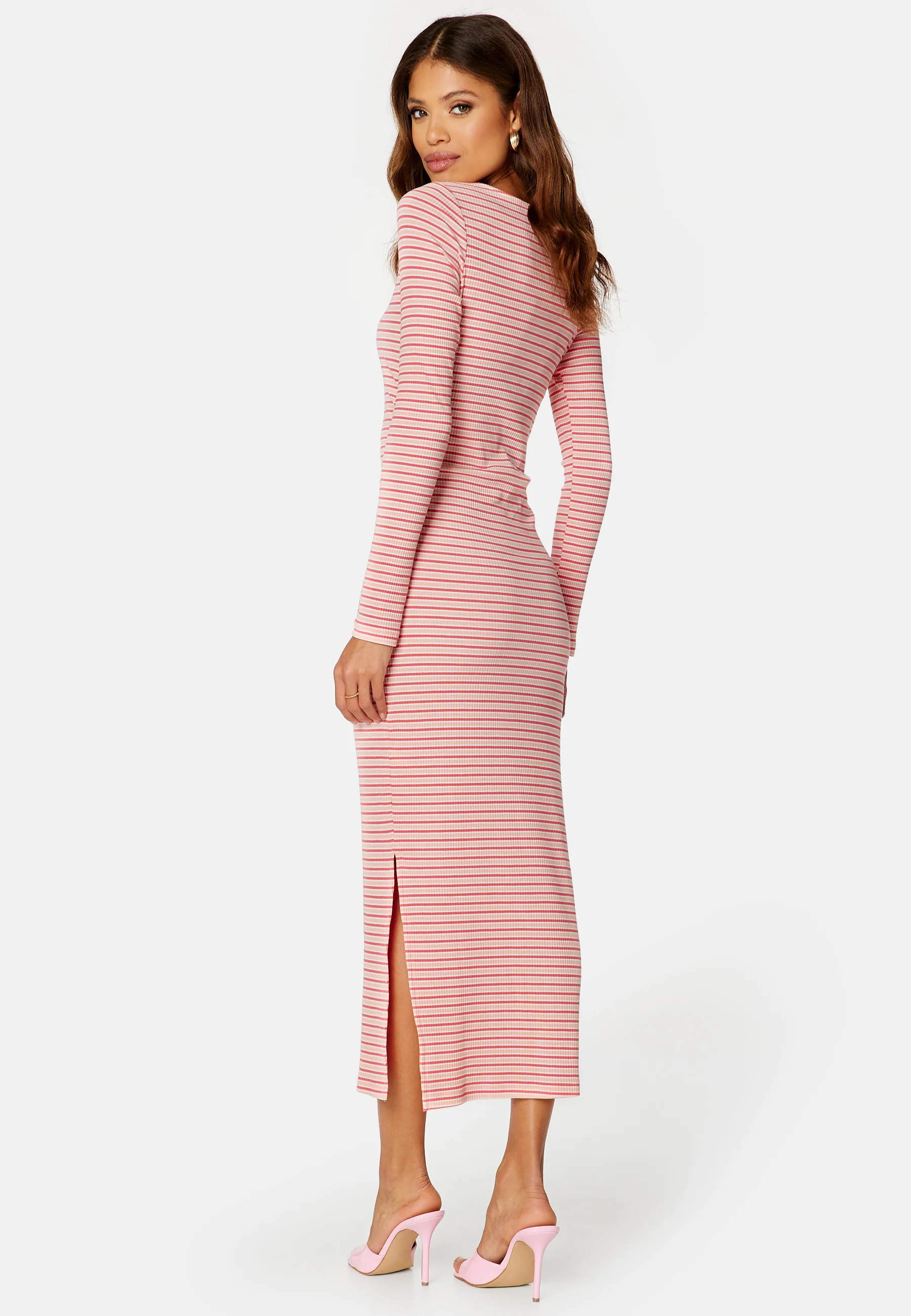 Vendela drapy striped dress - Image 3
