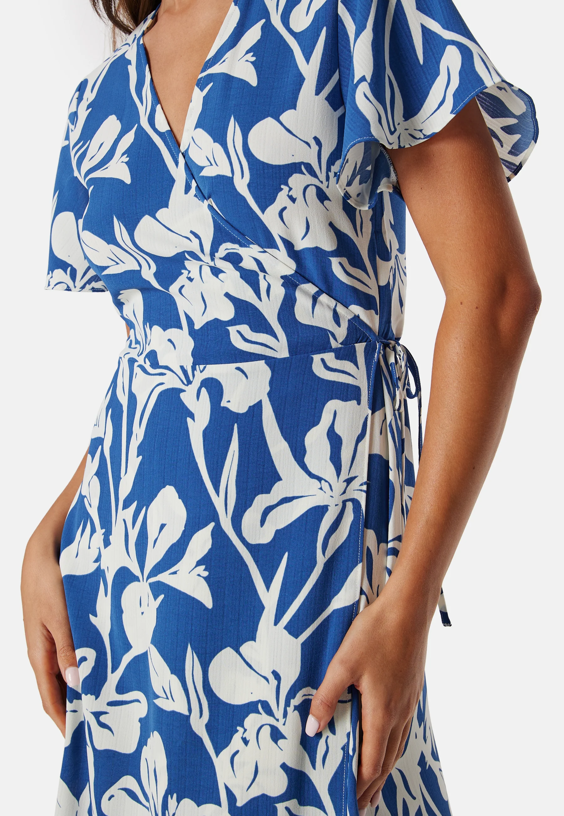 Vilovie S/S Wrap Midi Dress - Image 3