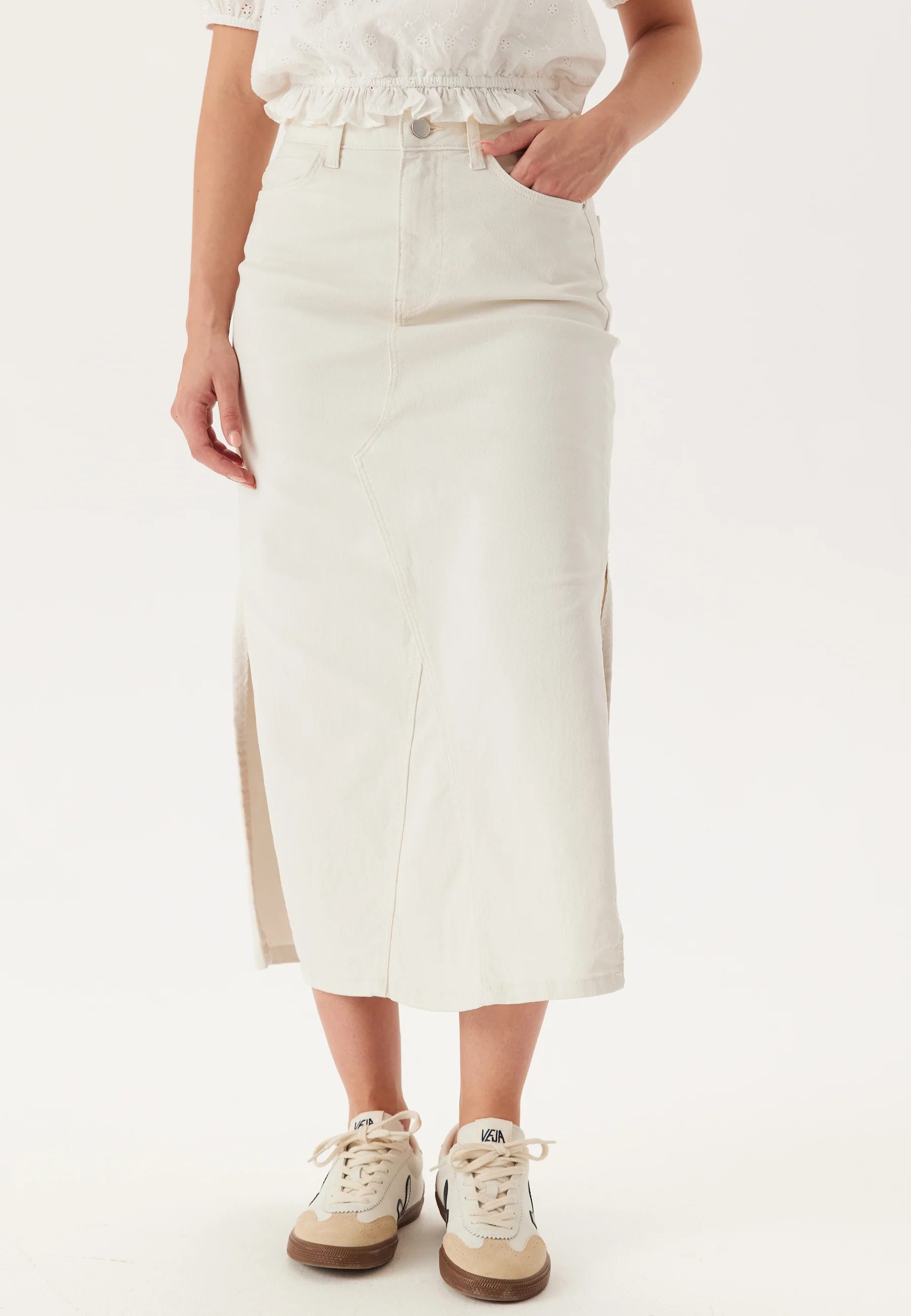 Vinus Hw Midi Denim Skirt
