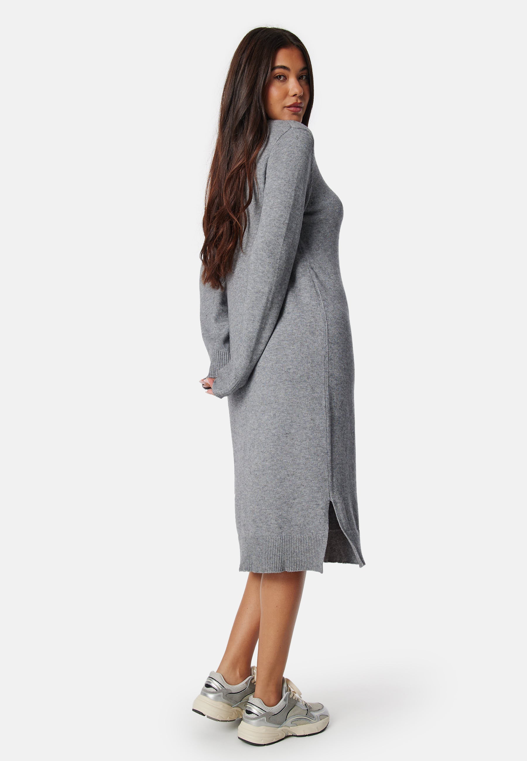 Viril Crew Neck Midi Dress - Image 2