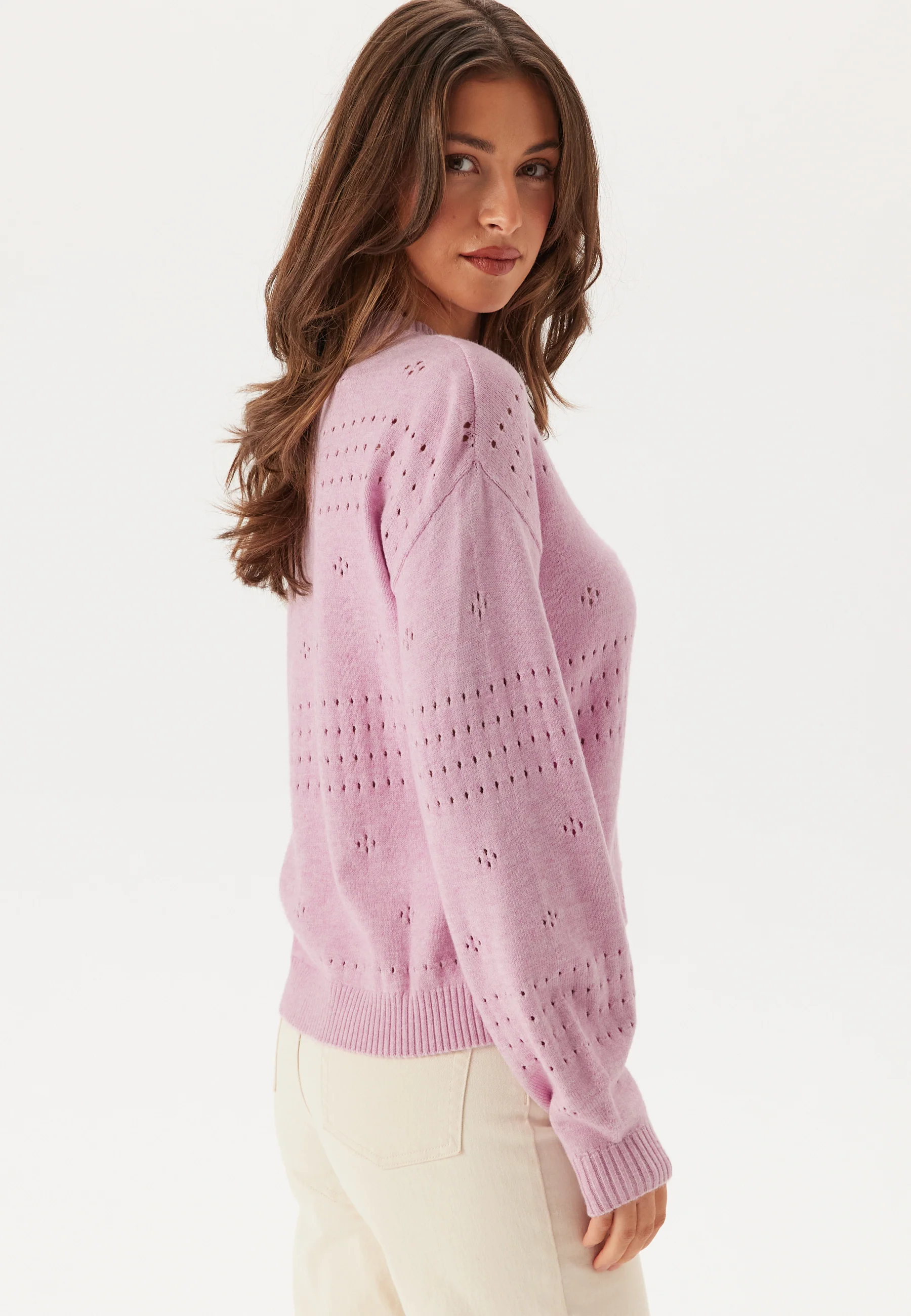 Viril L/S O-Neck Pointelle Knit - Image 2