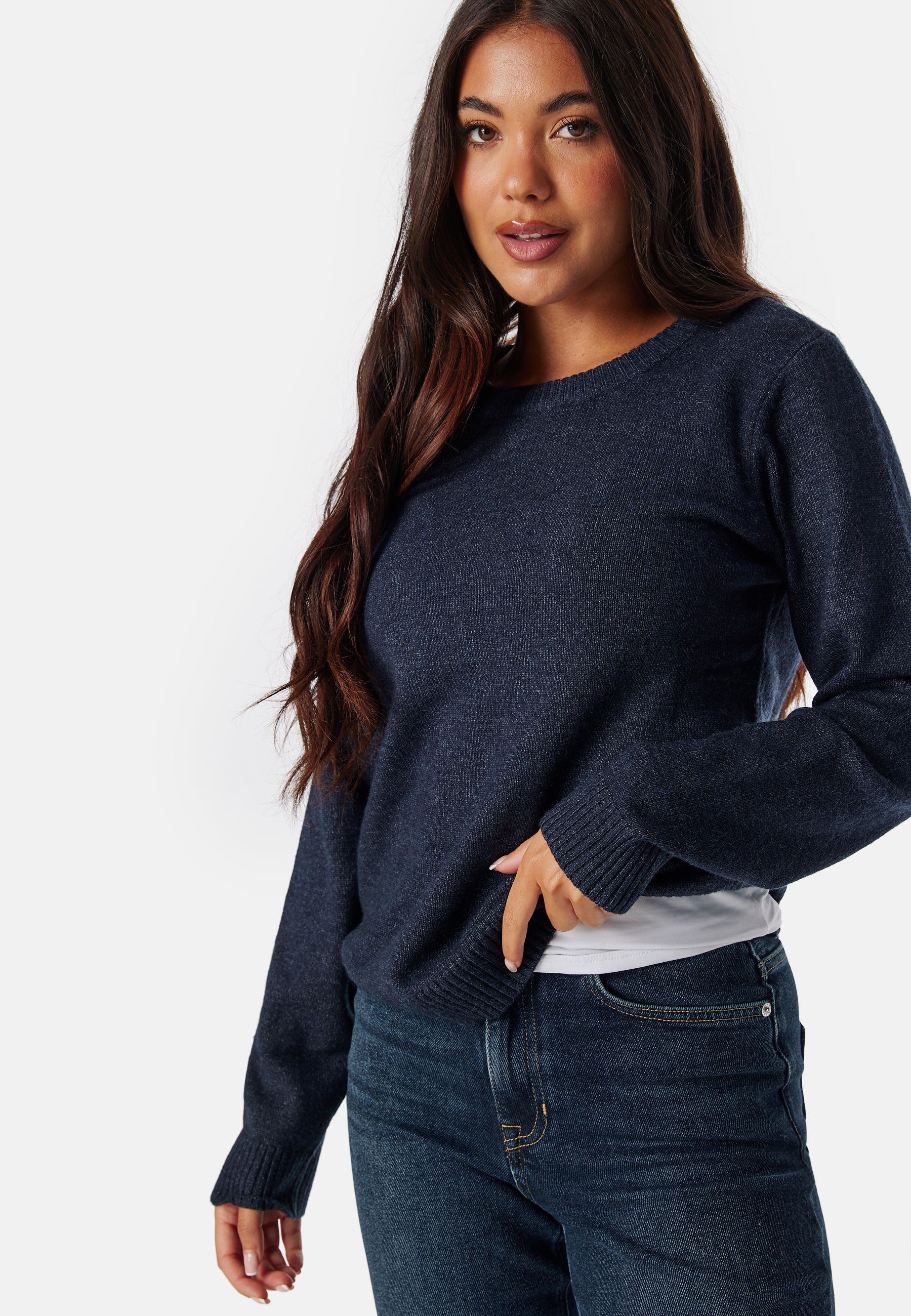Viril O-neck L/S Knit Top