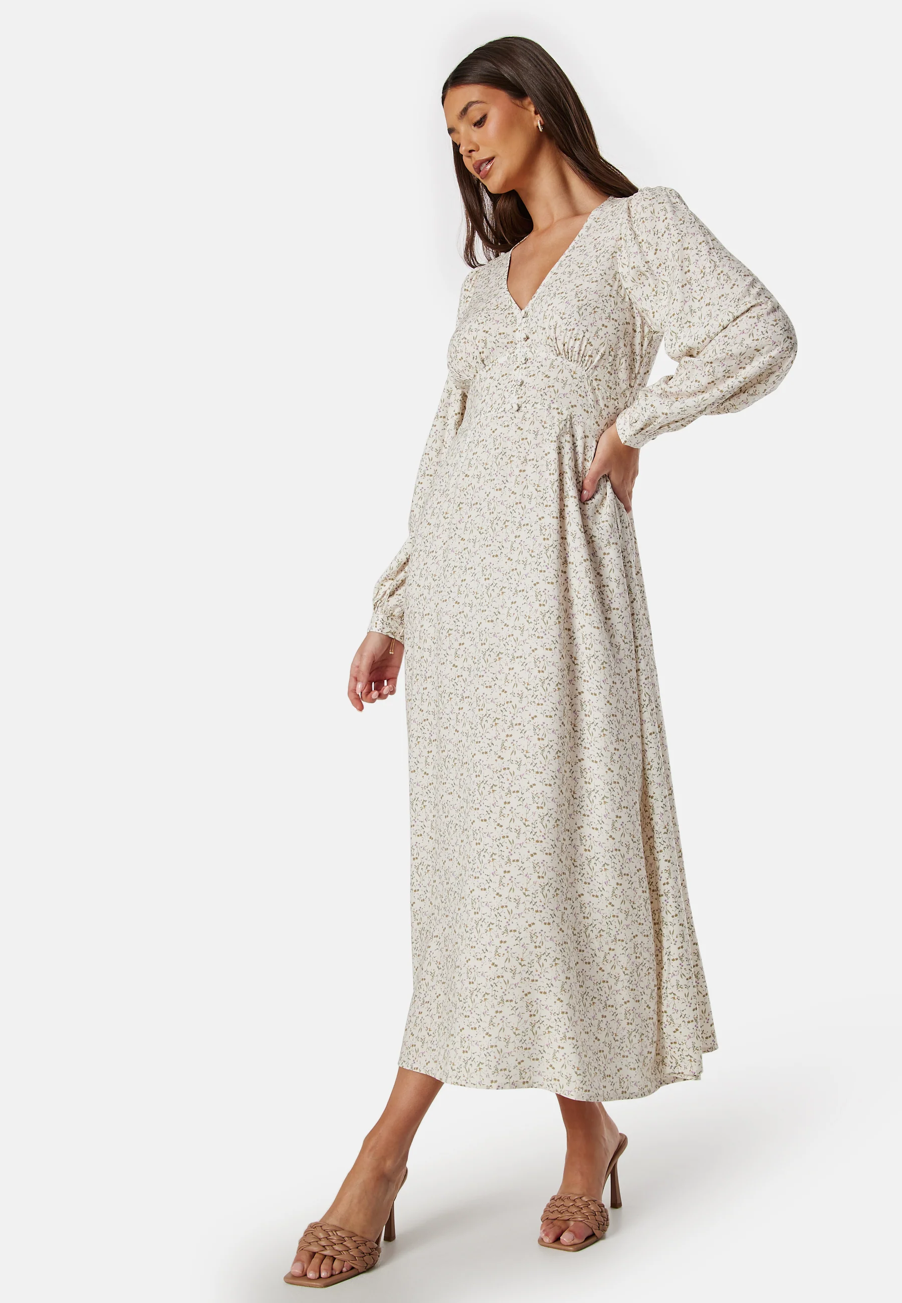 Viscose V-neck Maxi Dress
