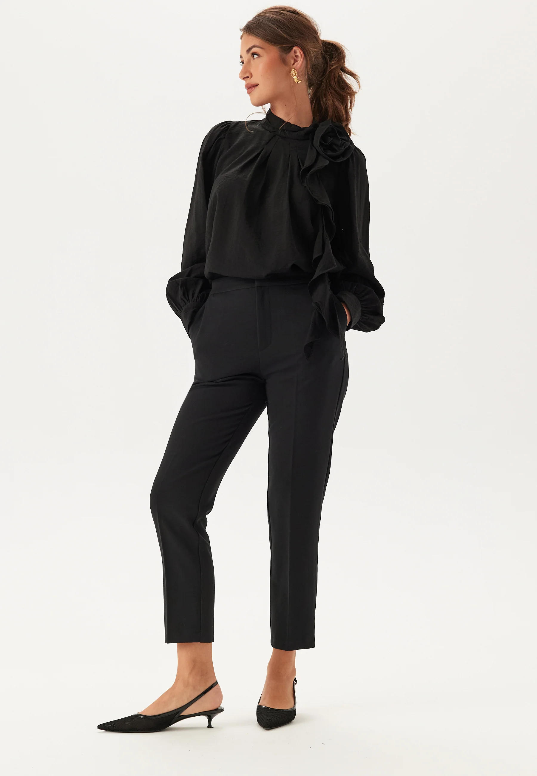 Vmbailey Ls Frill Top Wvn - Image 4