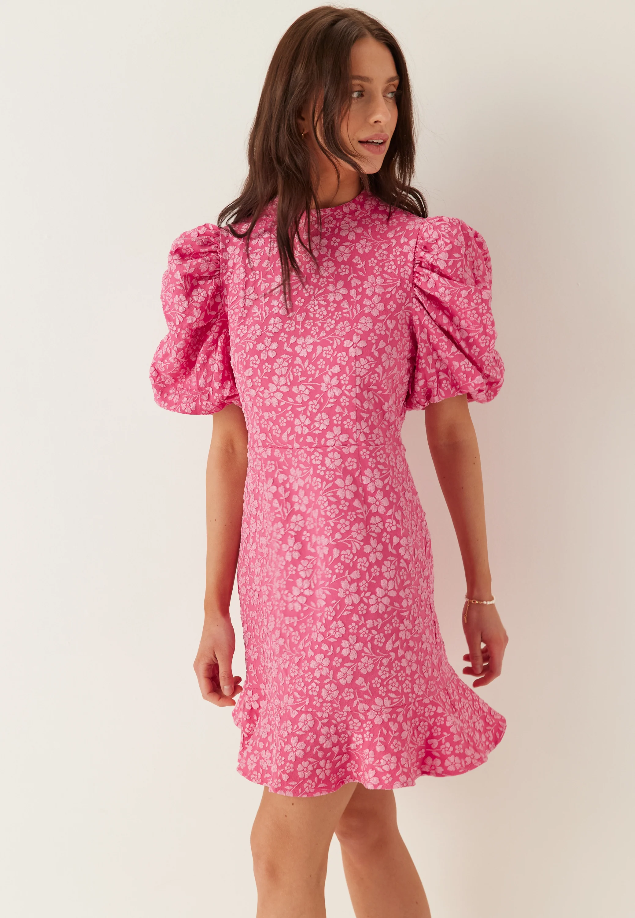 Vmfiona Ss High Neck Short Dress