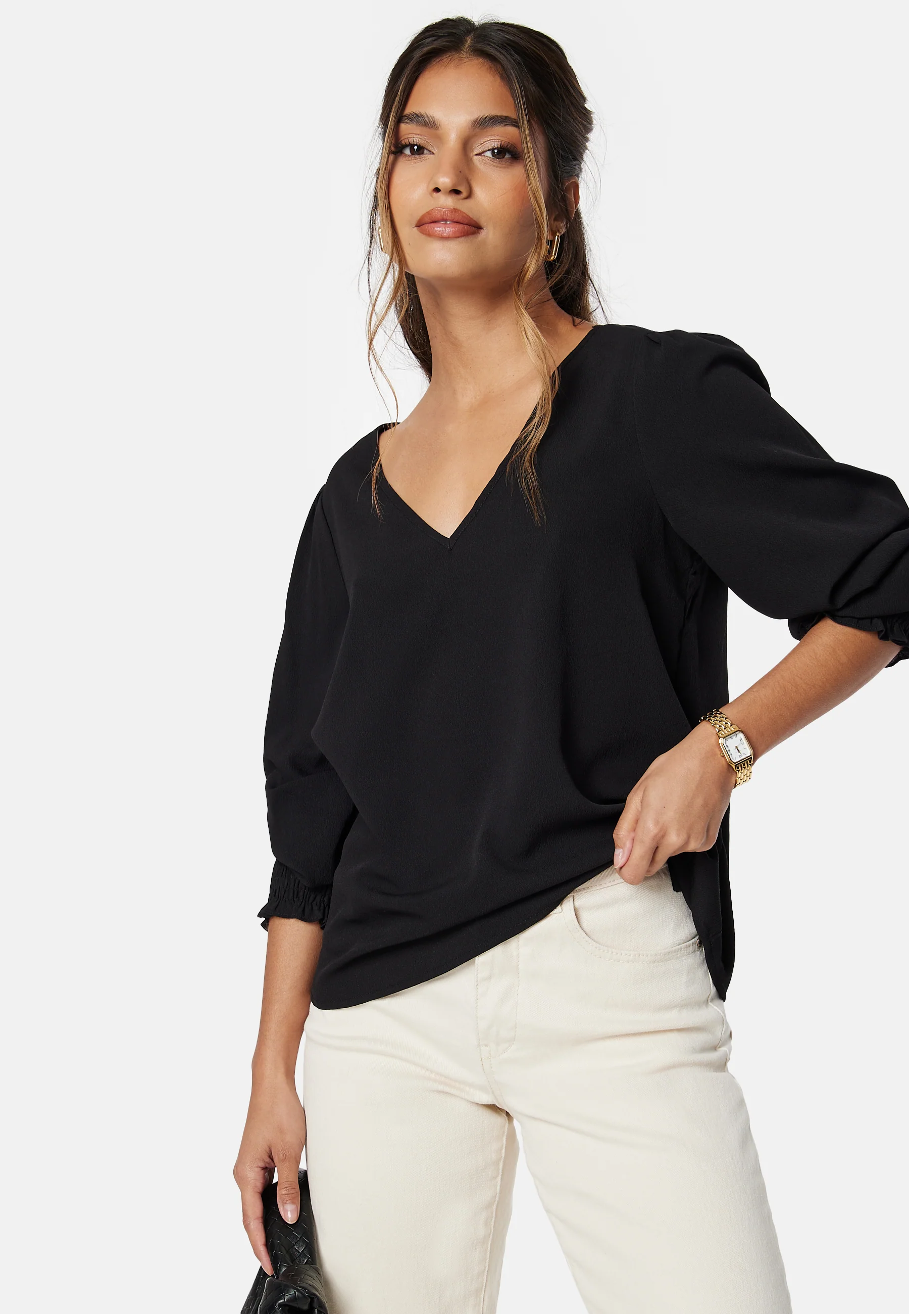 Vmlydia LS V-neck smock top - Image 2