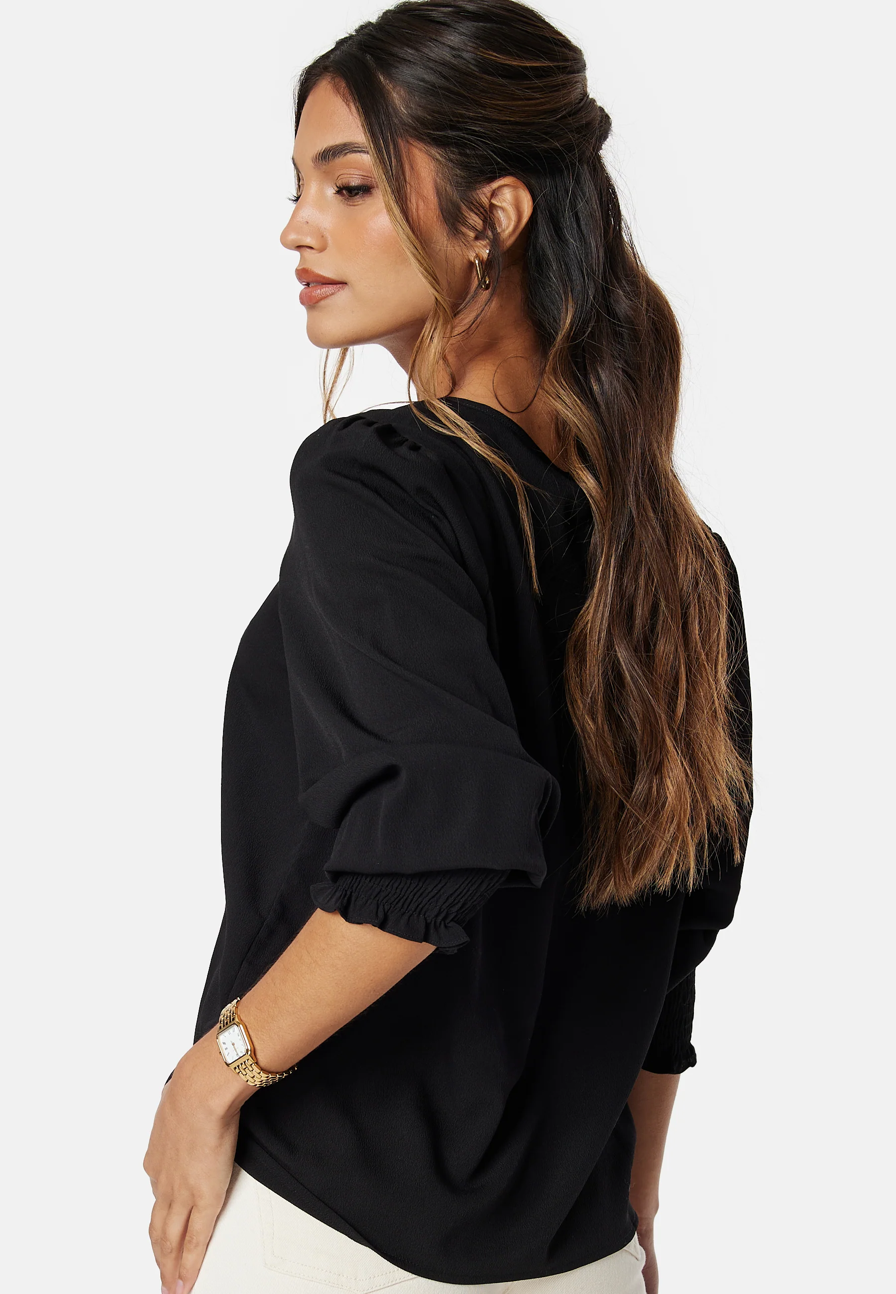 Vmlydia LS V-neck smock top - Image 3