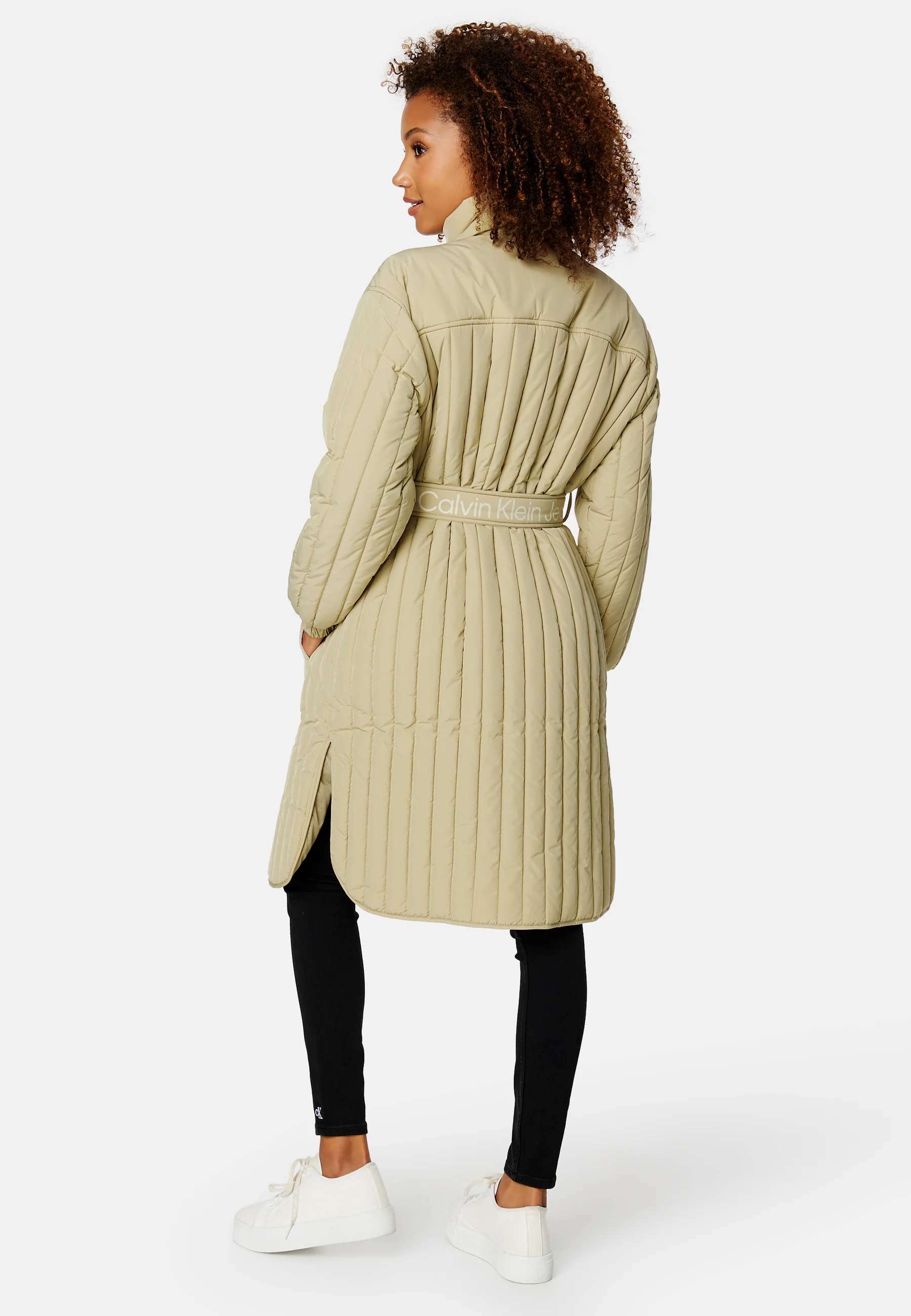 Waisted Quilted Coat - Image 2