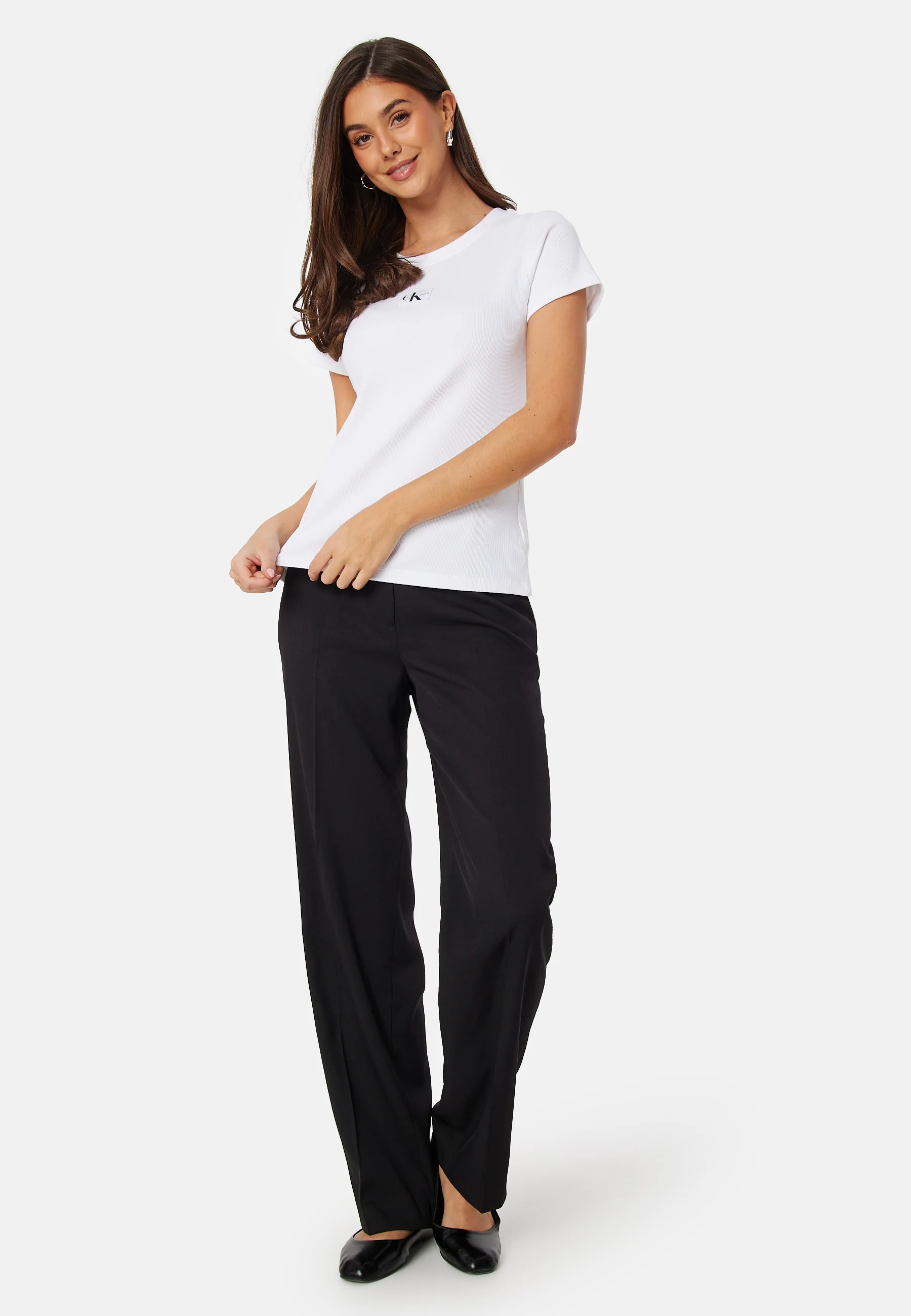 Wowen Label Rib Slim Tee - Image 2