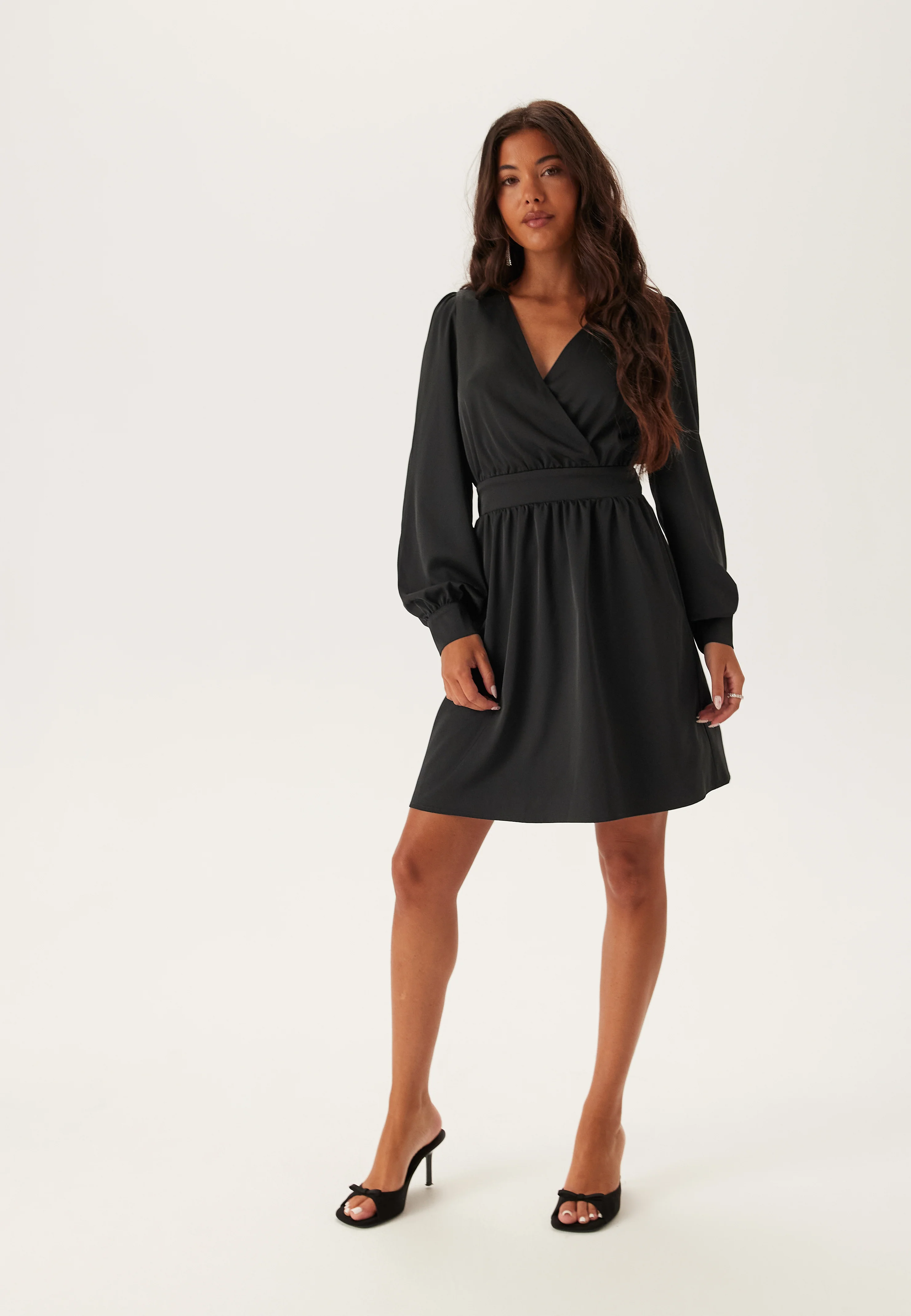 Wrap Satin Dress - Image 3