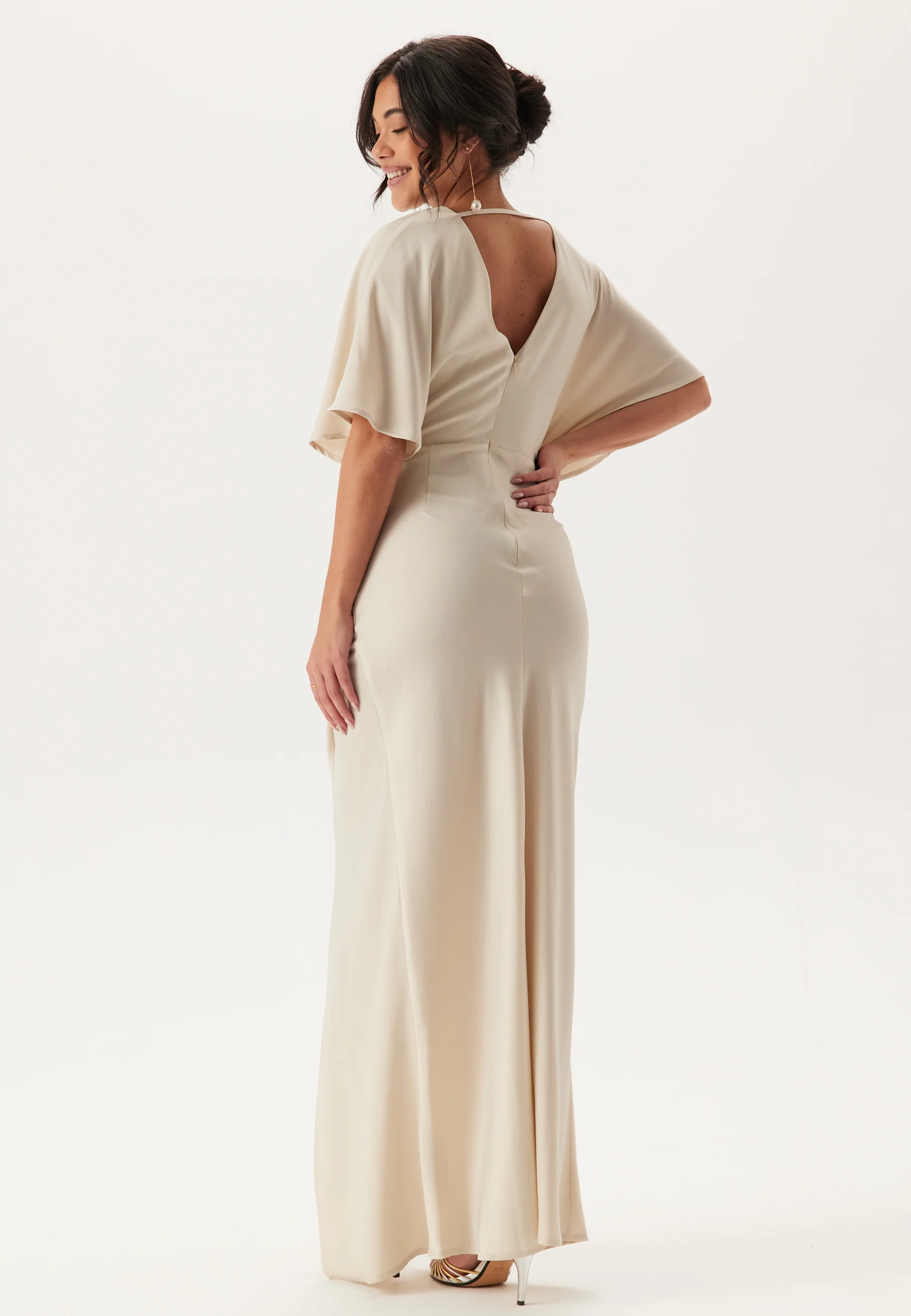 Wrap Satin Gown - Image 2