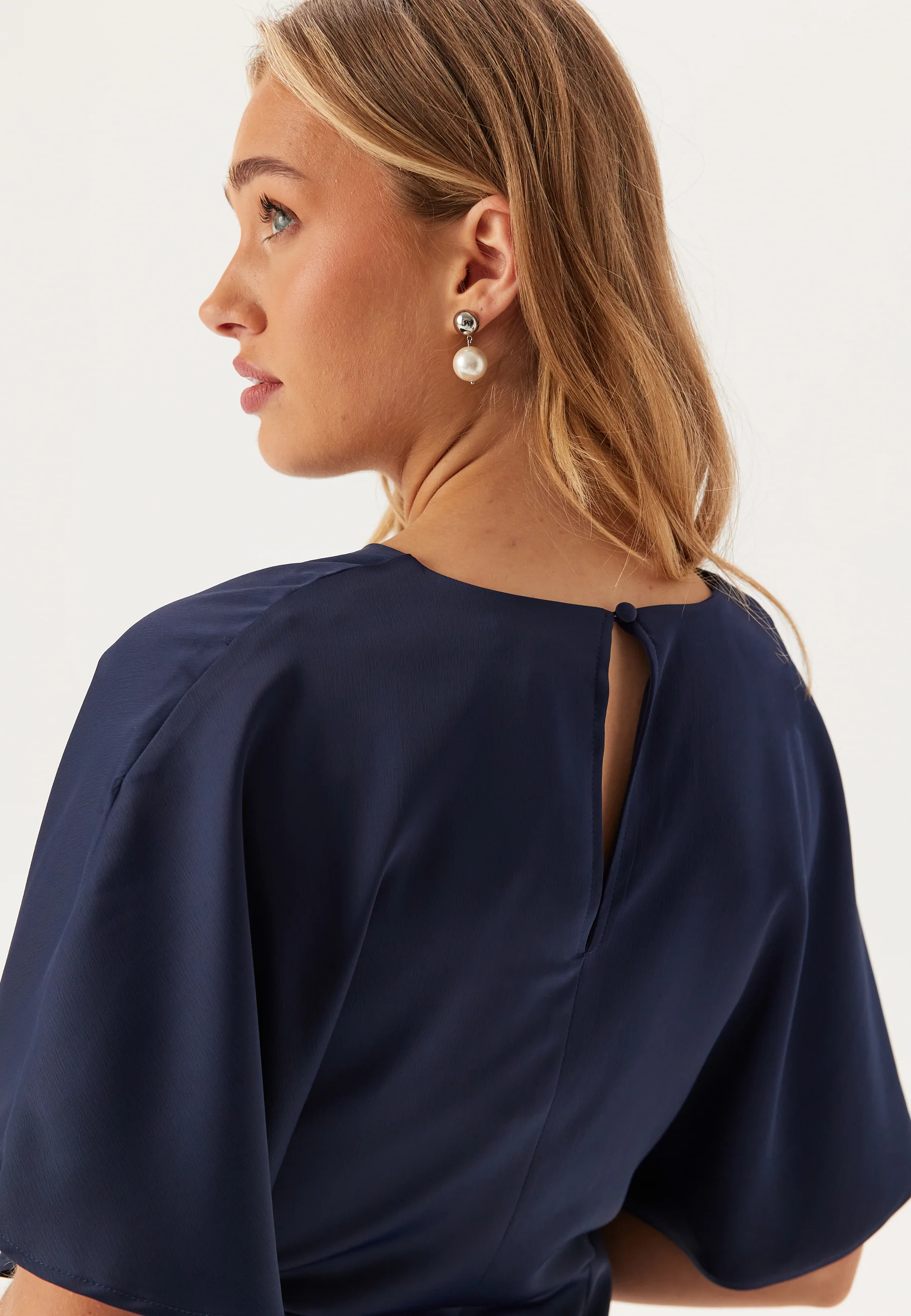 Wrap Satin Midi Dress - Image 4