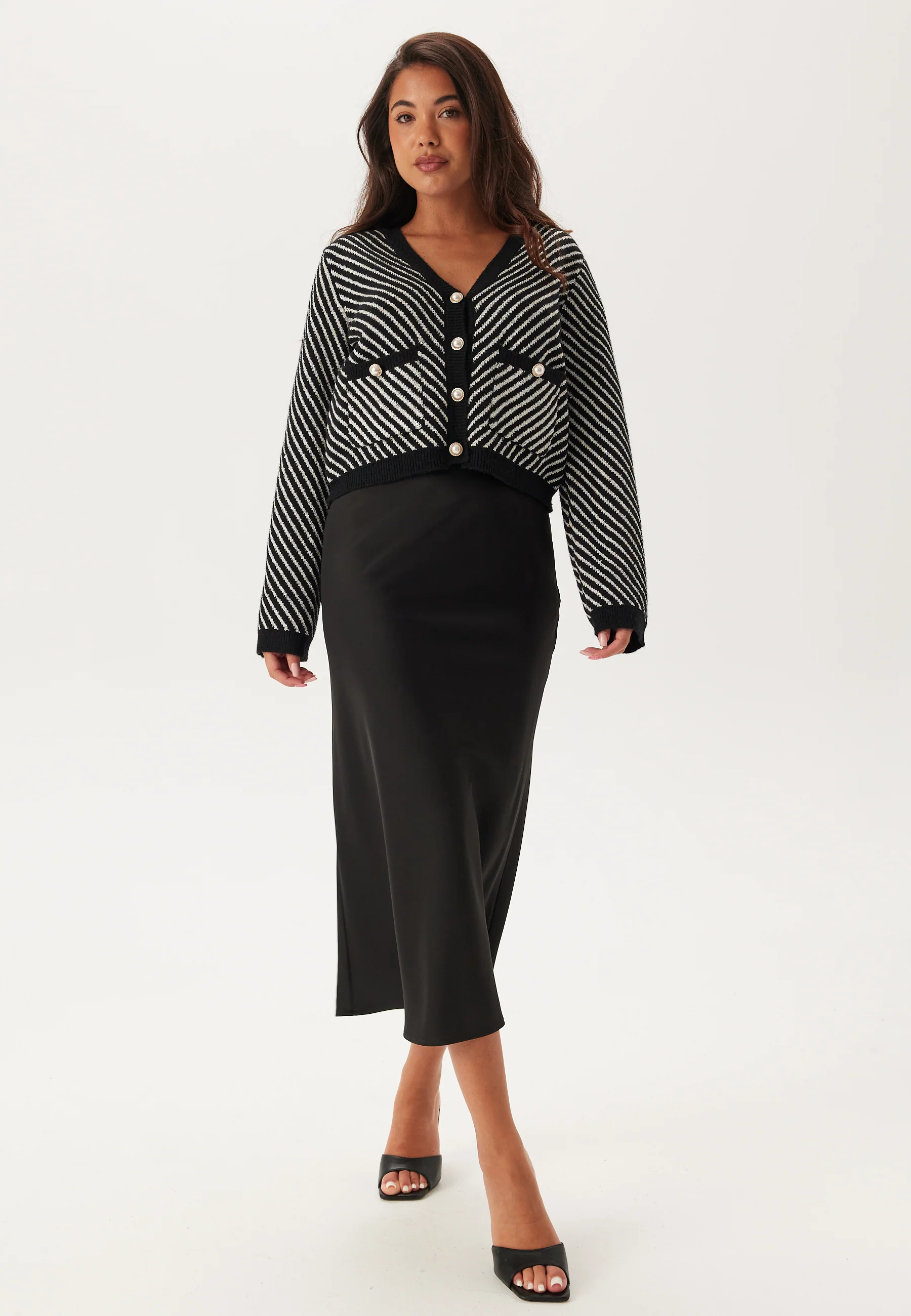 Yascharla Ls Sequin Knit Cardigan - Image 3